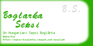 boglarka sepsi business card