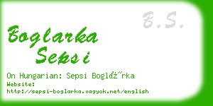 boglarka sepsi business card